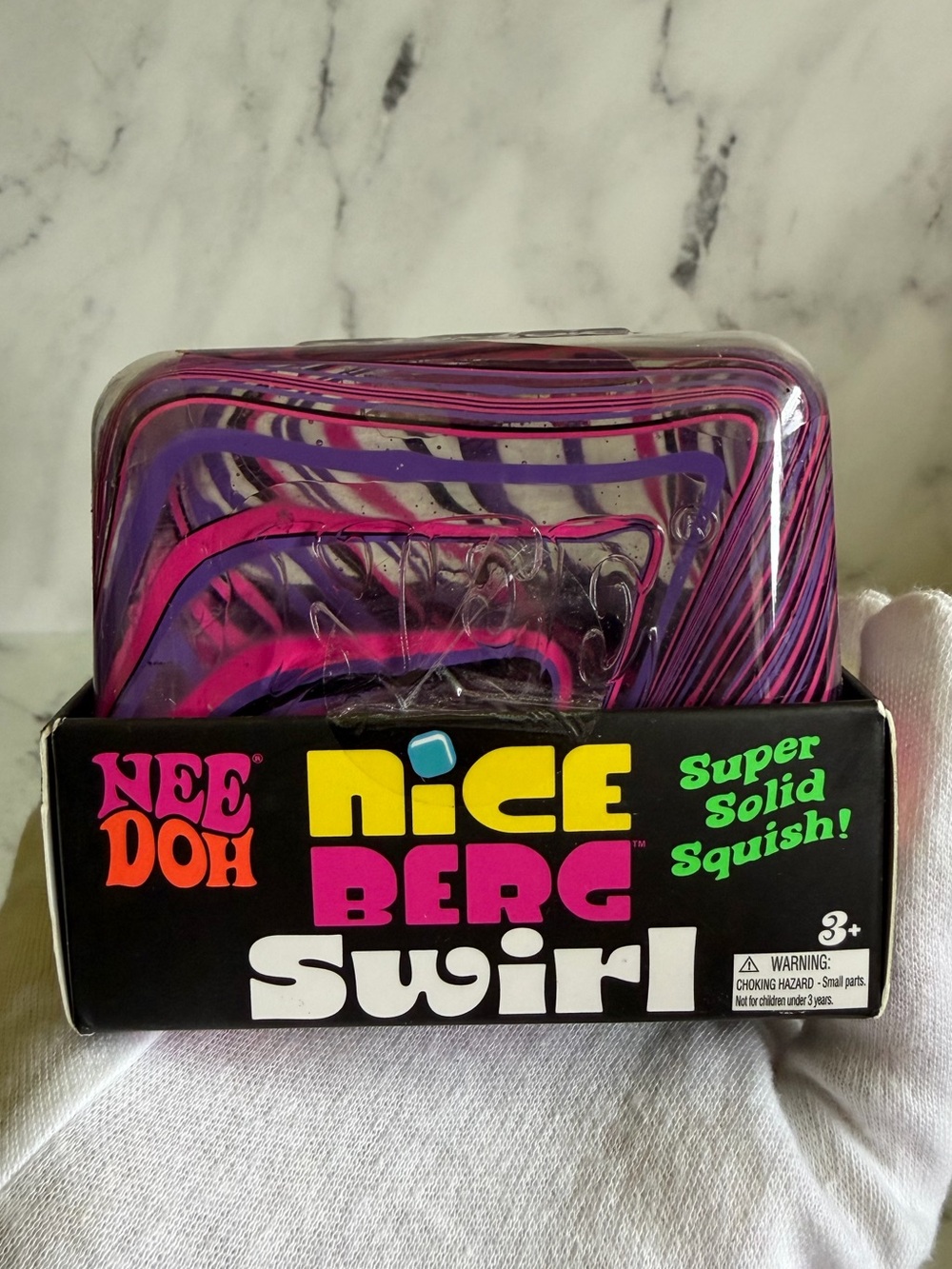 NeeDoh Nice Berg Swirl Purple Pink Black